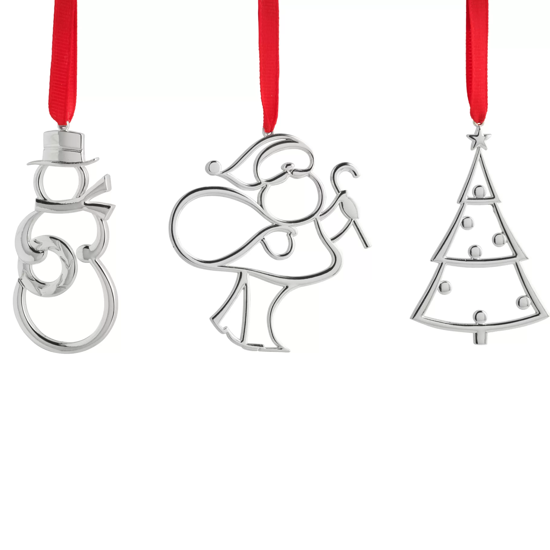 Outlet Assorted Mini Ornaments – Santa, Tree, Snowman (Set Of 3) Shop All Decor
